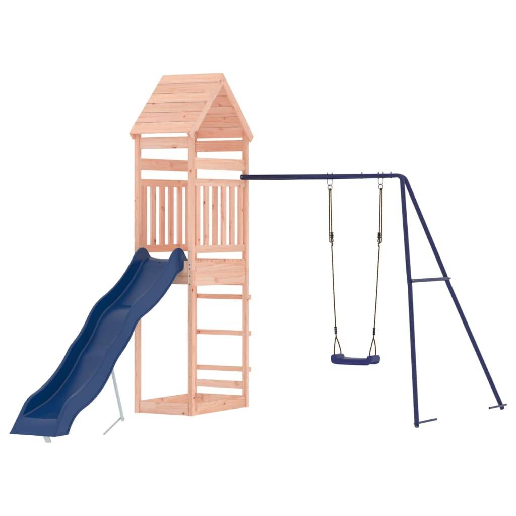 Helloshop26 - Aire de jeux d'extérieur balançoires toboggan portiques robuste jeux jardin 245 x 373 x 264 cm bois massif de douglas - Imagen 1