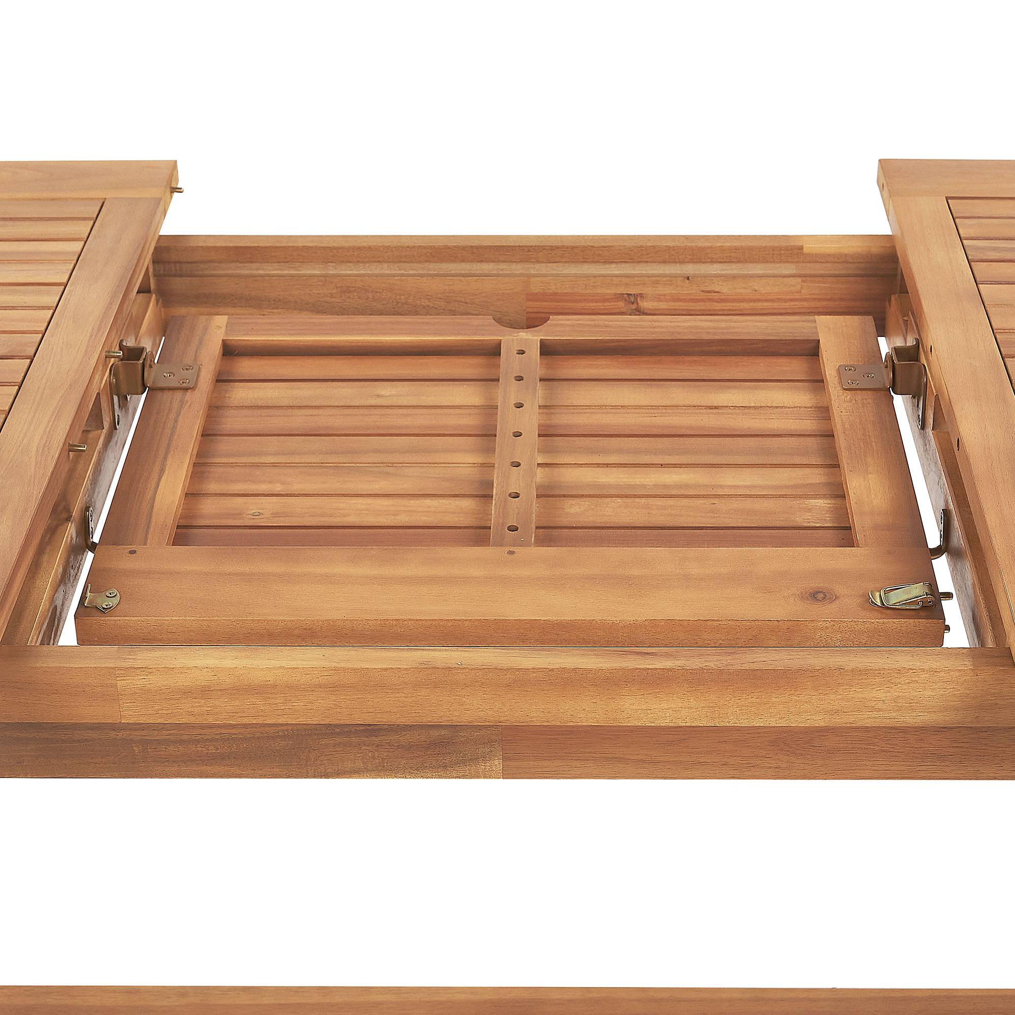 Beliani - Set de Jardin Salle à Manger Extérieure en Bois d\'Acacia Foncé Table Extensible et 6 Chaises Pliantes pour Style Rustique et Toscane - Imagen 6