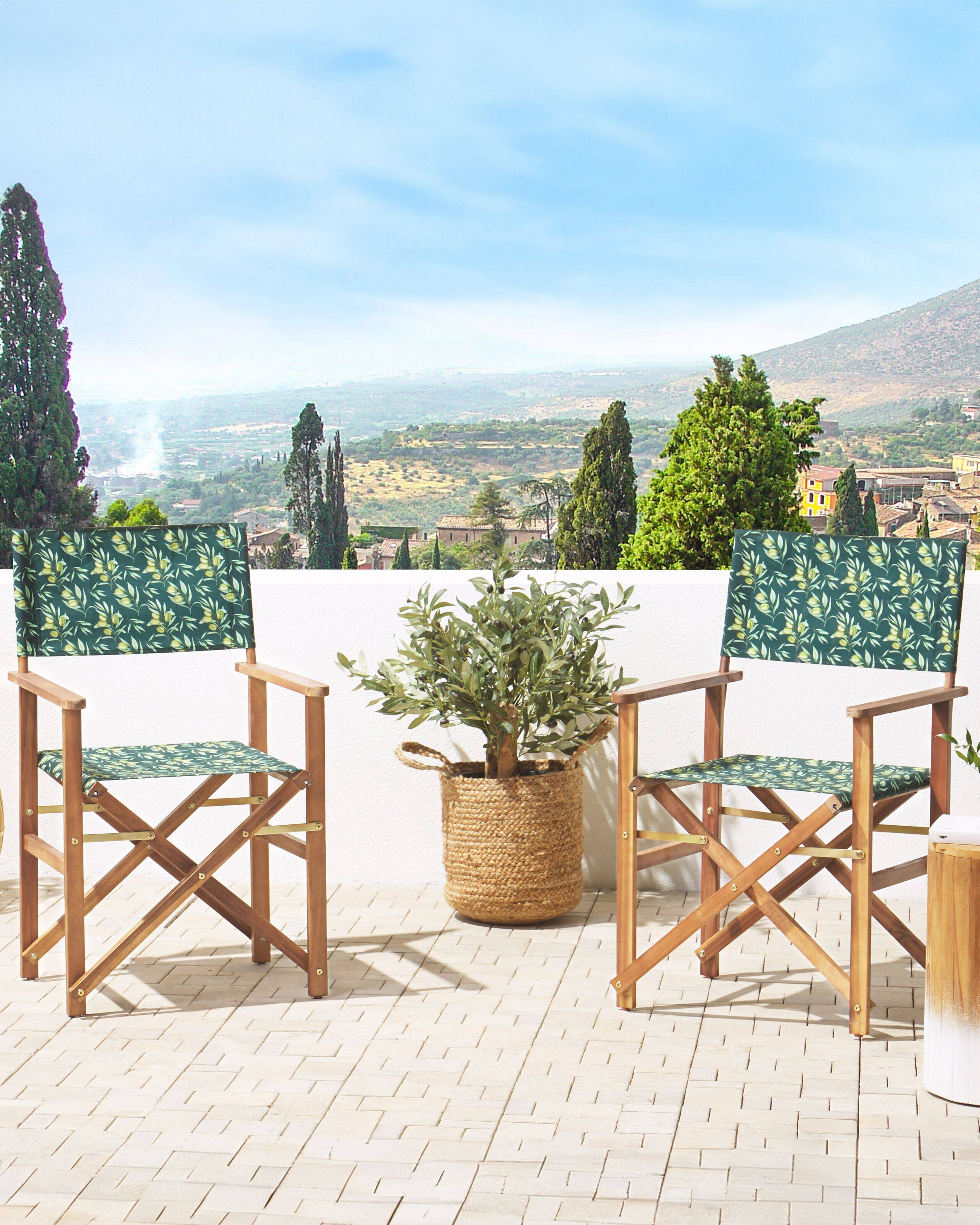 Beliani - Chaise de jardin Tissu Vert foncé CINE - Beliani - Imagen 1