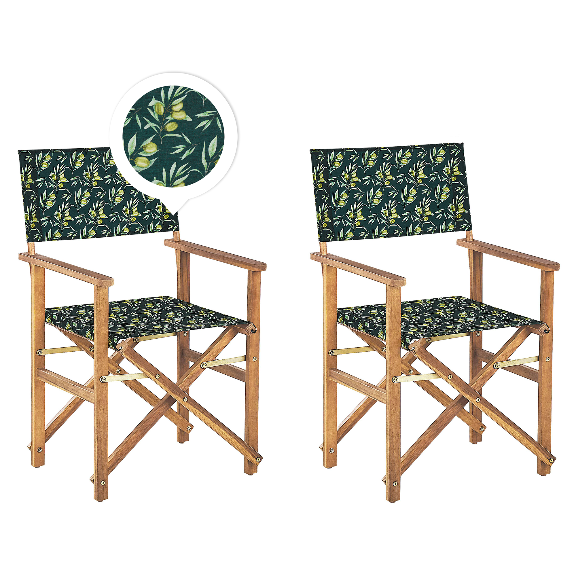 Beliani - Chaise de jardin Tissu Vert foncé CINE - Beliani - Imagen 2