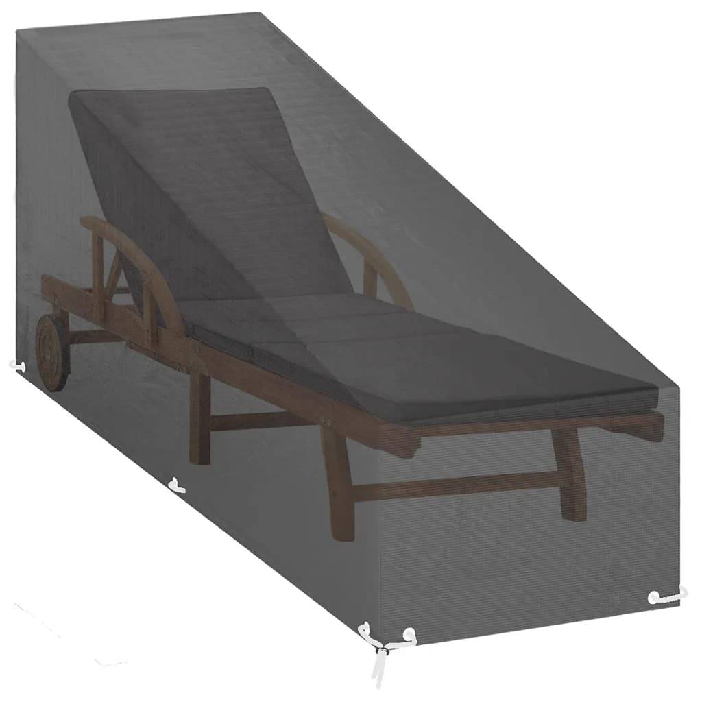 Vidaxl - Housses pour chaise longue 2 pcs 12 œillets 200x65x35/60 cm PE vidaXL 3155395 - Image 6