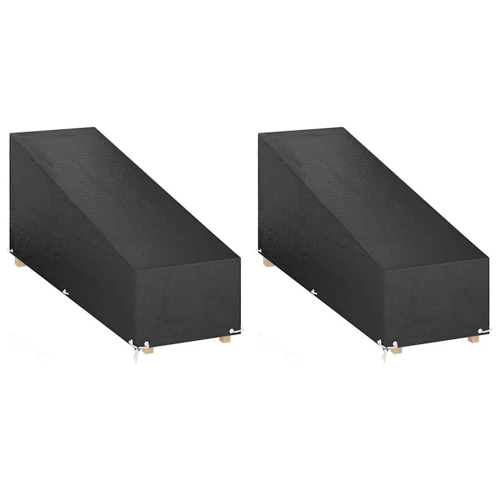 Vidaxl - Housses pour chaise longue 2 pcs 12 œillets 200x65x35/60 cm PE vidaXL 3155395 - Image 1