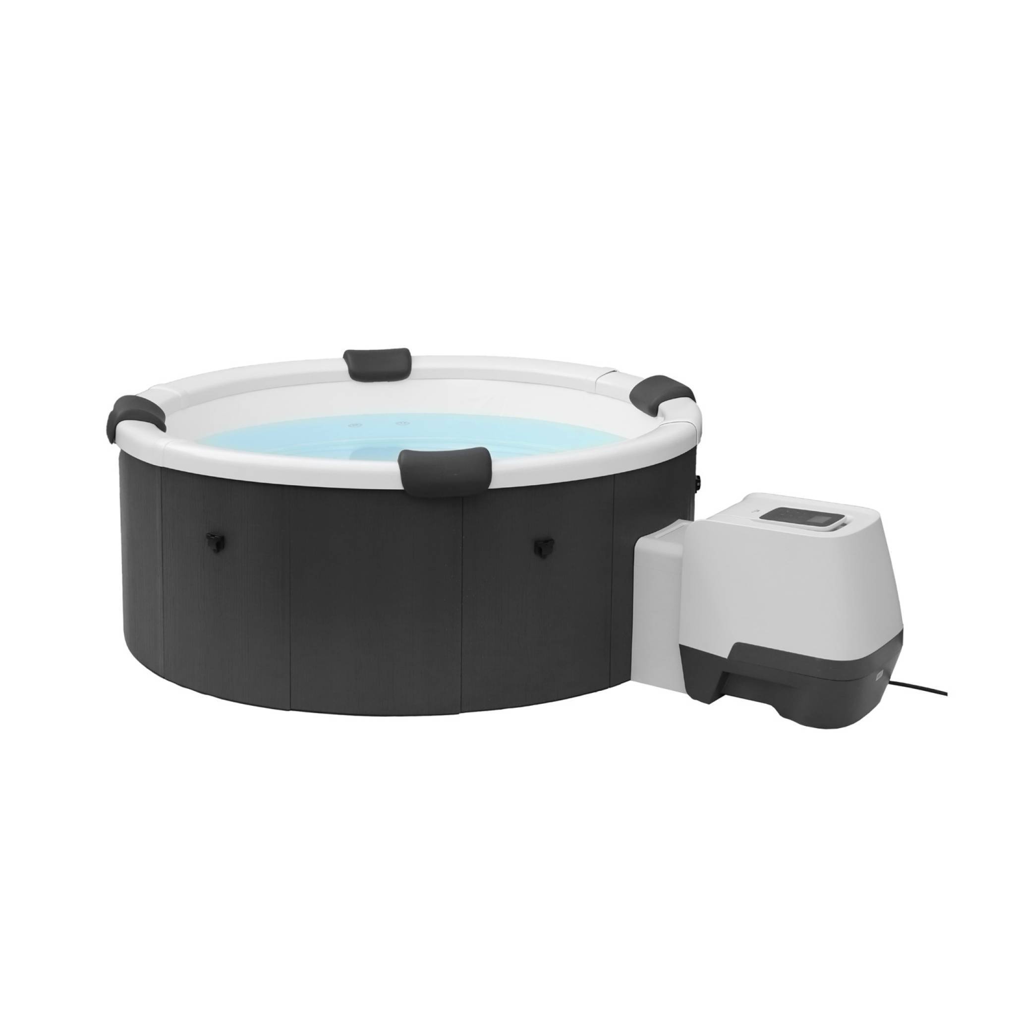 sweeek - Spa rigide 6 places 180cm rond hydromassage 4 coussins bâche + housse anthracite - Denver | sweeek - Image 7
