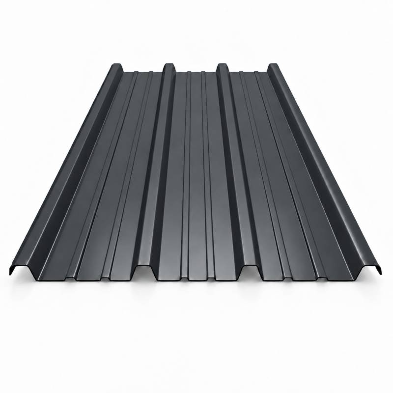 Plaque nervurée acier galvanisé laqué 900/25 - Coloris - Gris anthracite RAL 7016, Epaisseur - 0.5 mm, Largeur - 90 cm, Longueur - 200 cm