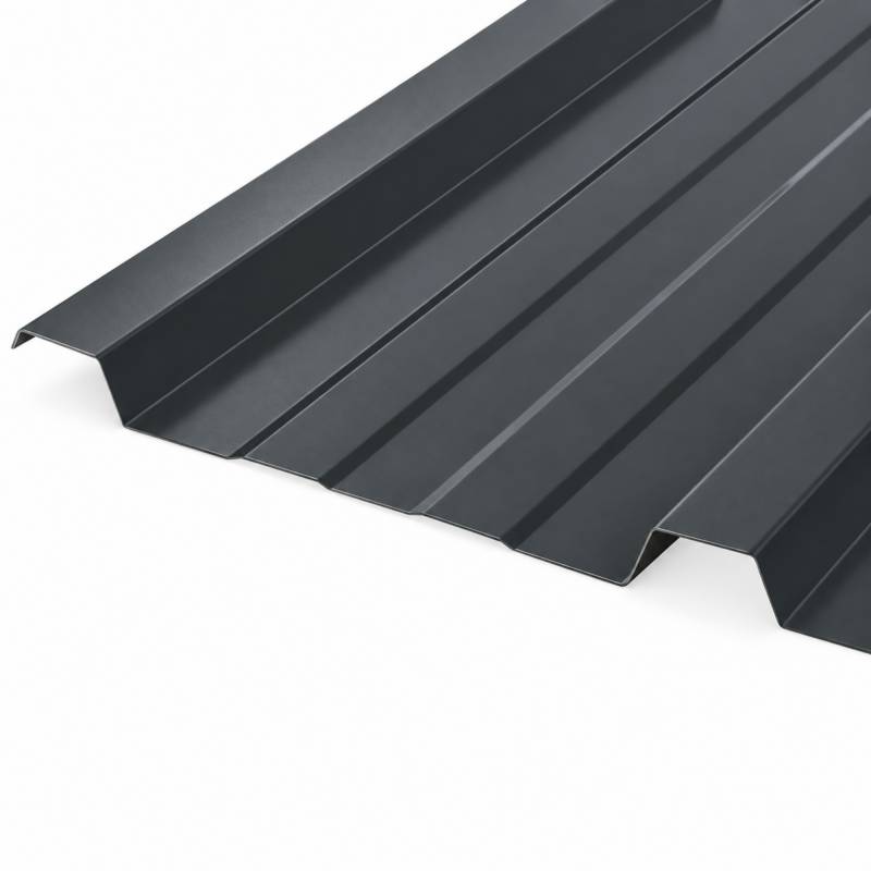 Plaque nervurée acier galvanisé laqué 900/25 - Coloris - Gris anthracite RAL 7016, Epaisseur - 0.5 mm, Largeur - 90 cm, Longueur - 200 cm - Image 3