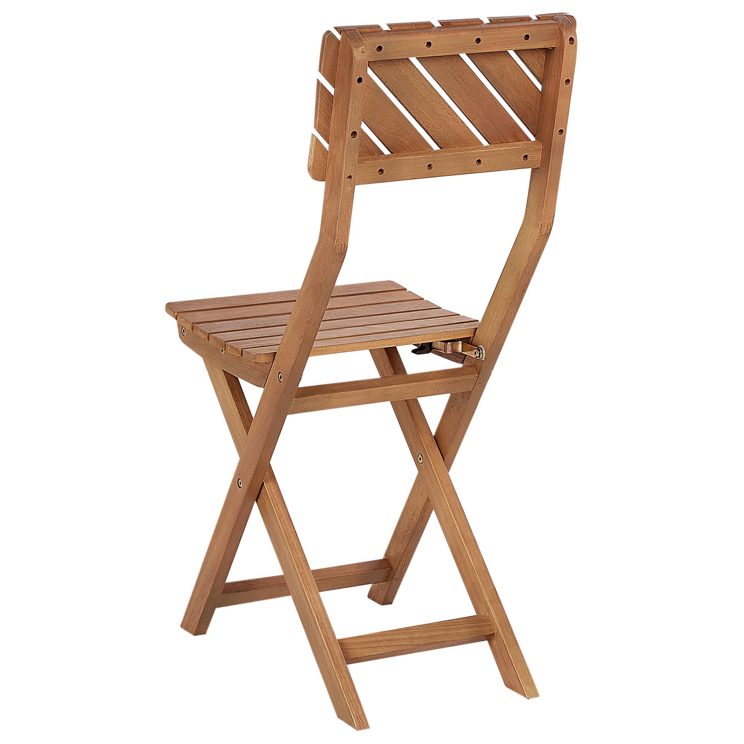 Beliani - Set de bistrot, 2 Personnes Bois d'eucalyptus Marron ARDORE - Beliani - Imagen 9