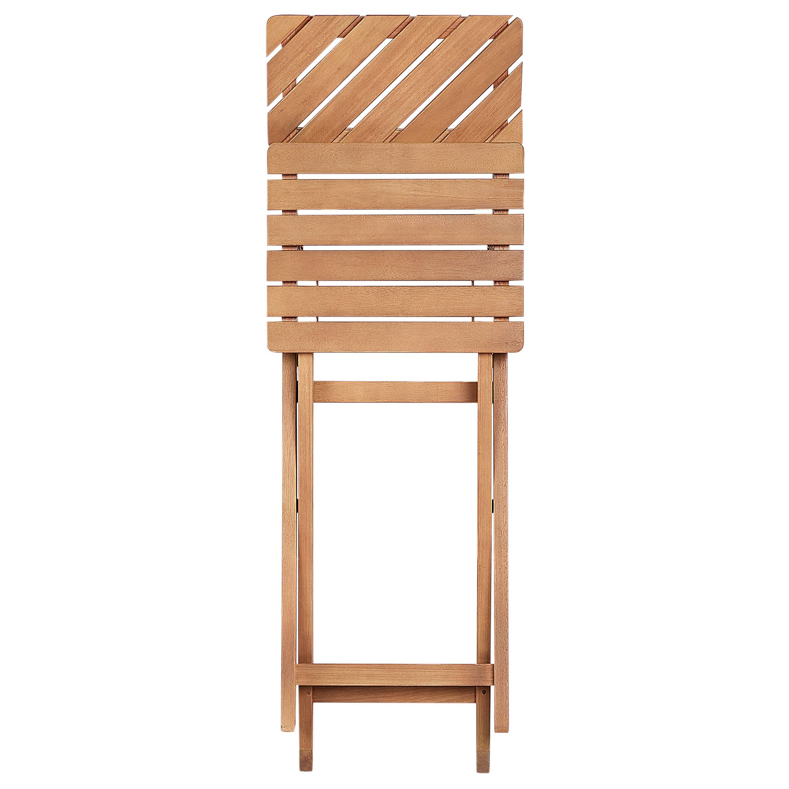 Beliani - Set de bistrot, 2 Personnes Bois d'eucalyptus Marron ARDORE - Beliani - Imagen 10