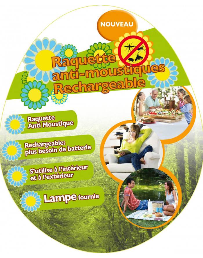Raquette Anti insectes | Lutte contre les volants/rampants | Intérieur/extérieur- VENTEO - Image 2