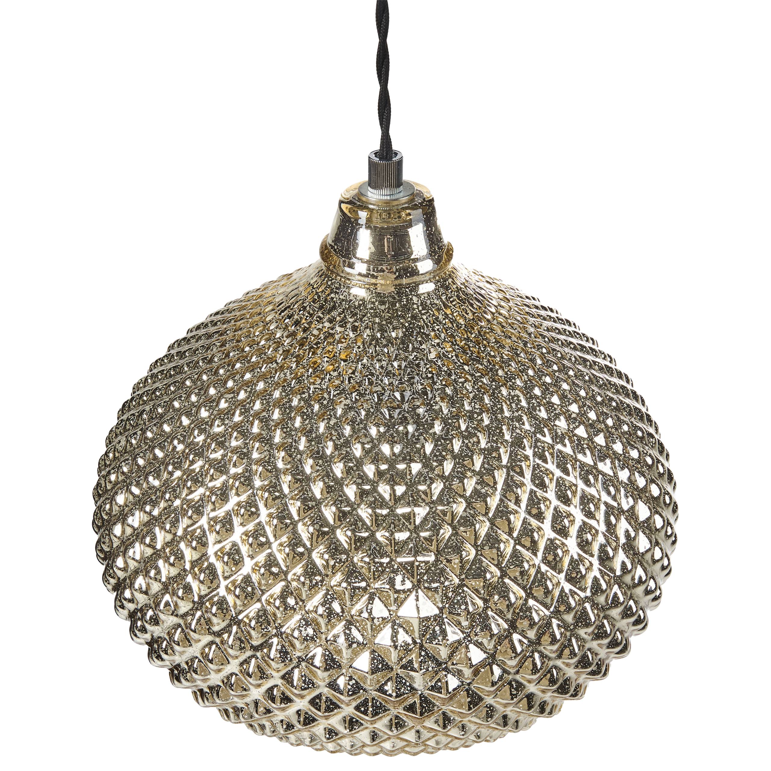 Beliani - Lampe suspension Verre Doré MADON - 30x30x88- Beliani - Image 4