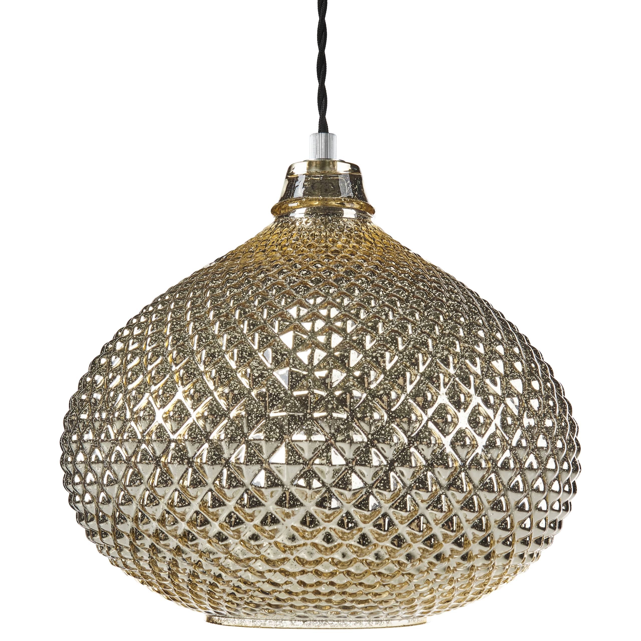 Beliani - Lampe suspension Verre Doré MADON - 30x30x88- Beliani - Image 2