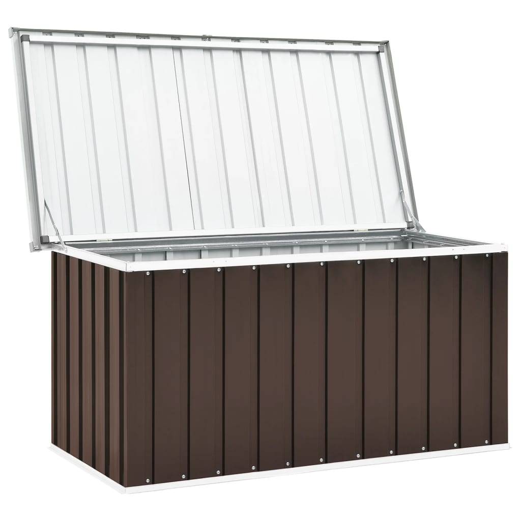 Helloshop26 - Coffre boîte meuble de jardin rangement 129 x 67 x 65 cm marron - Imagen 1