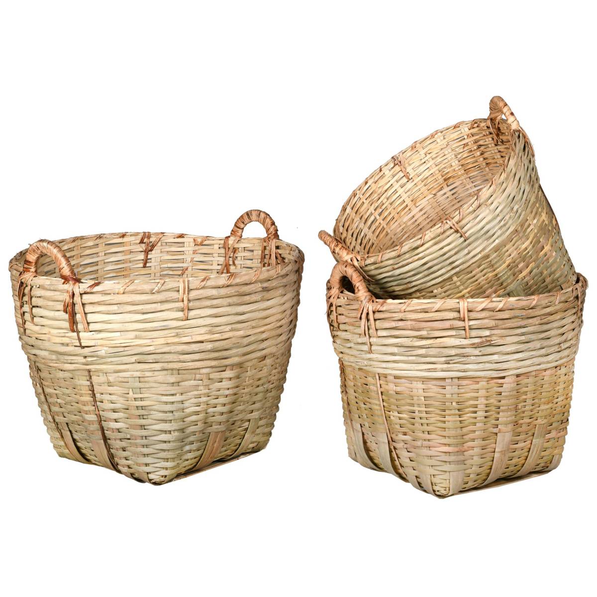 Aubry Gaspard - Paniers en bambou naturel (Lot de 3) - Imagen 1
