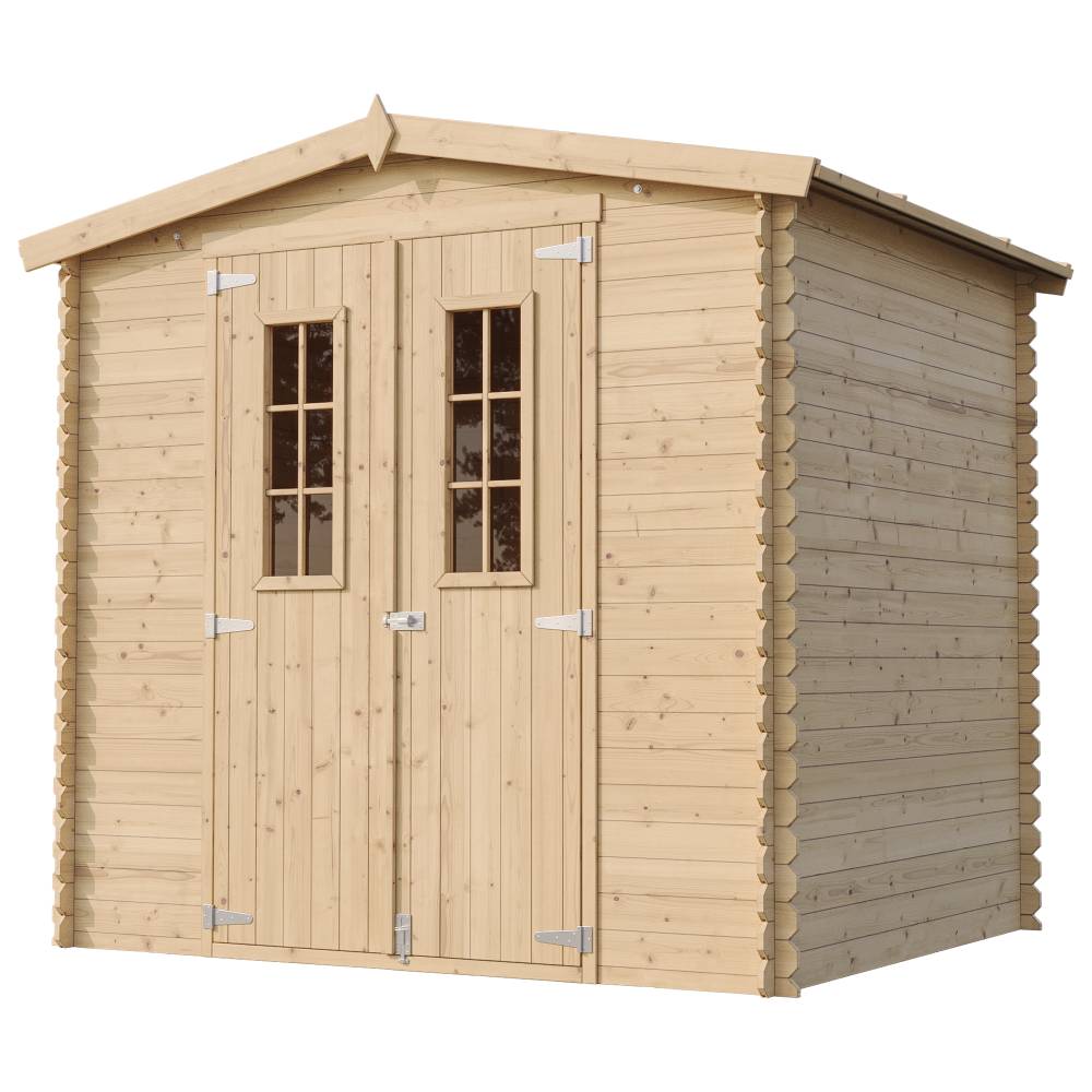 Timbela - Abri de jardin en bois - Stockage extérieur I236xL226xH218 cm/ 4.33 m² - Petit abri à outils, Local à vélos - 19 mm d’épaisseur - Timbela M369C - Image 4