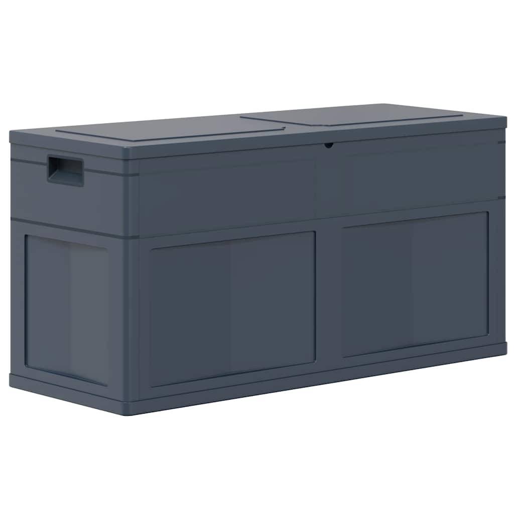 Boîte de Rangement Plastique Aspect Bois Verrouillable pour Jardin Terrasse 320L Noir 119x46x60 cm – ComfortXL Outdoor Living - Image 6