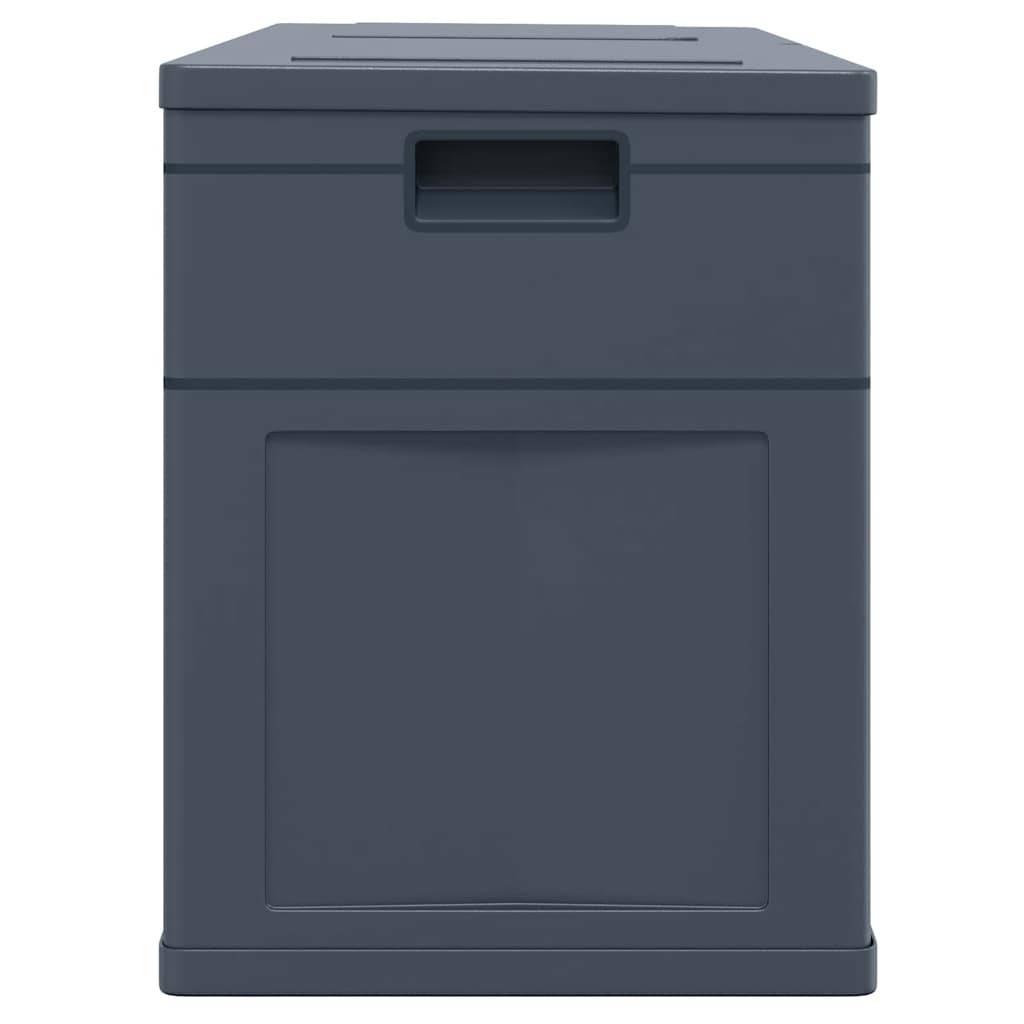 Boîte de Rangement Plastique Aspect Bois Verrouillable pour Jardin Terrasse 320L Noir 119x46x60 cm – ComfortXL Outdoor Living - Image 5