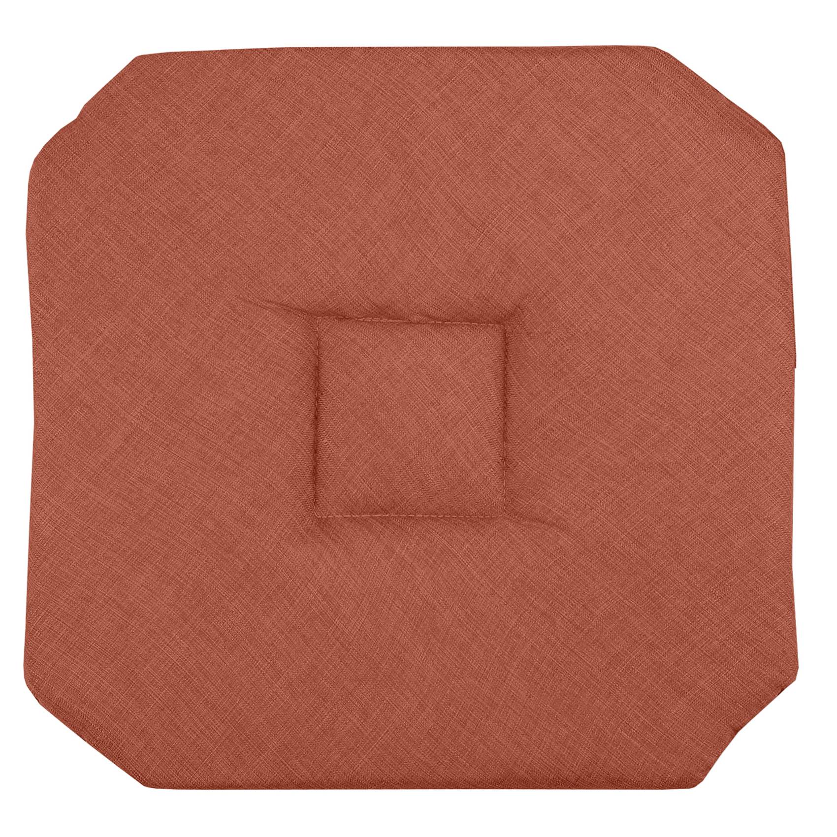Lovely Casa - Galette de chaise italienne et unie - LOVELY CASA - Polyester - Terracotta - Image 1