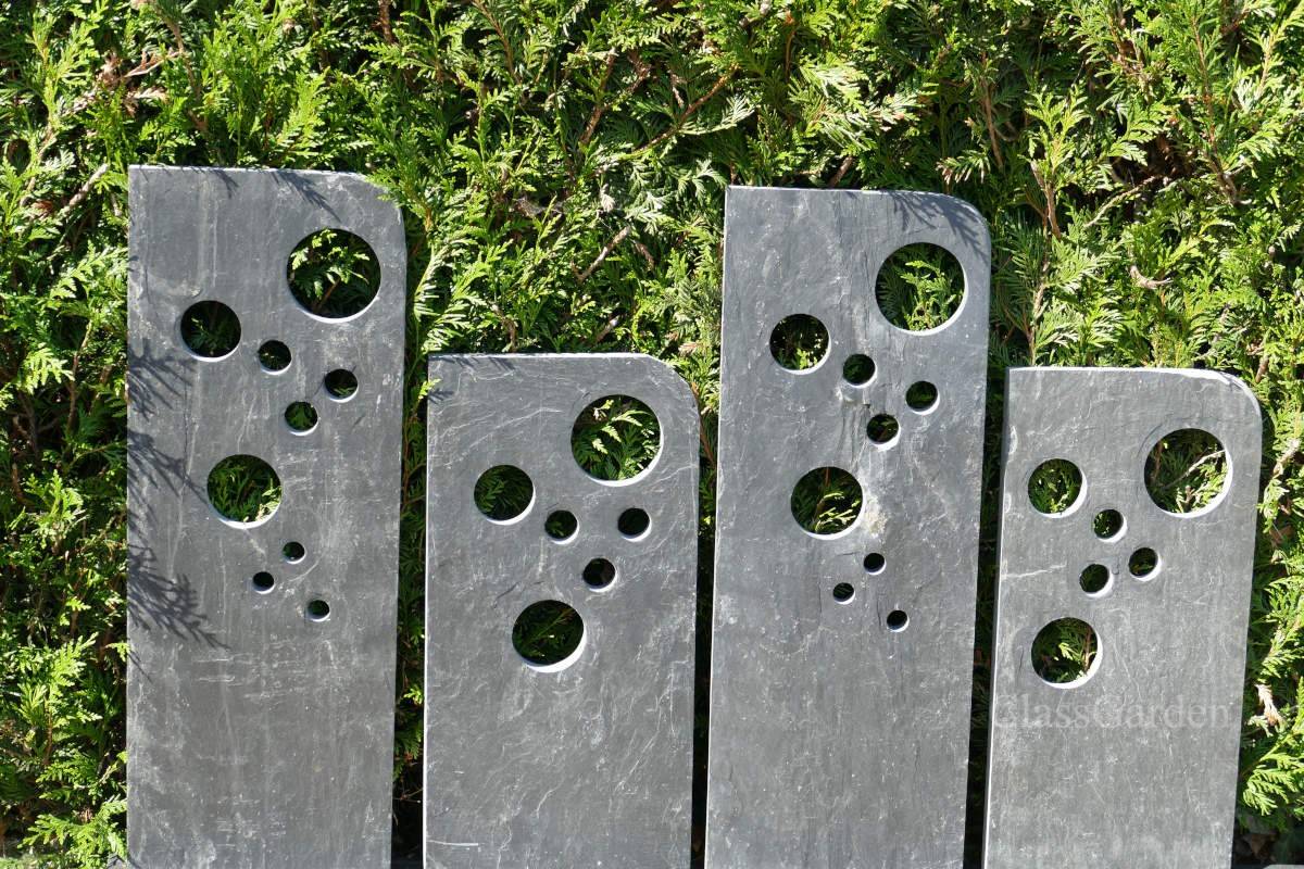 ClassGarden - TOTEM ARDOISE 60+80 cm - Bullettes - Pack de 4 Totems - Image 1