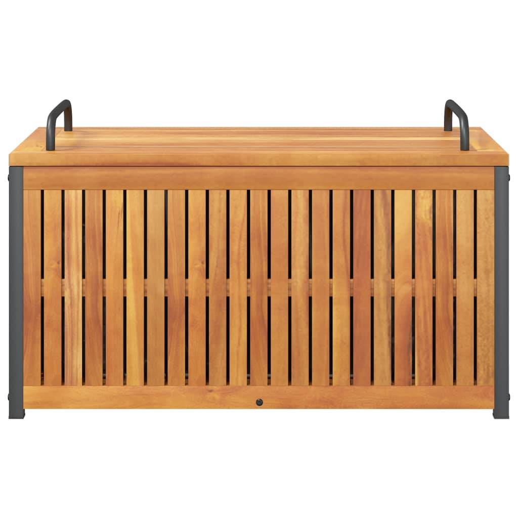 Boîte à Coussins en Bois d'Acacia Massif Rangement Extérieur pour Jardin Terrasse 85x45x53 cm – ComfortXL Outdoor Living - Image 5