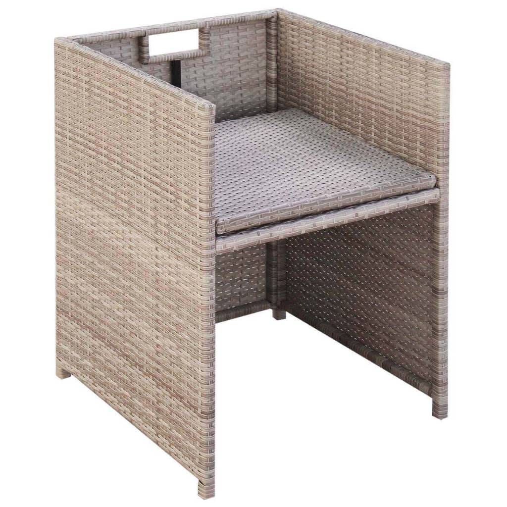 Vidaxl - Ensemble à manger d’extérieur et coussins 11 pcs Résine tressée vidaXL 42557 - Imagen 8