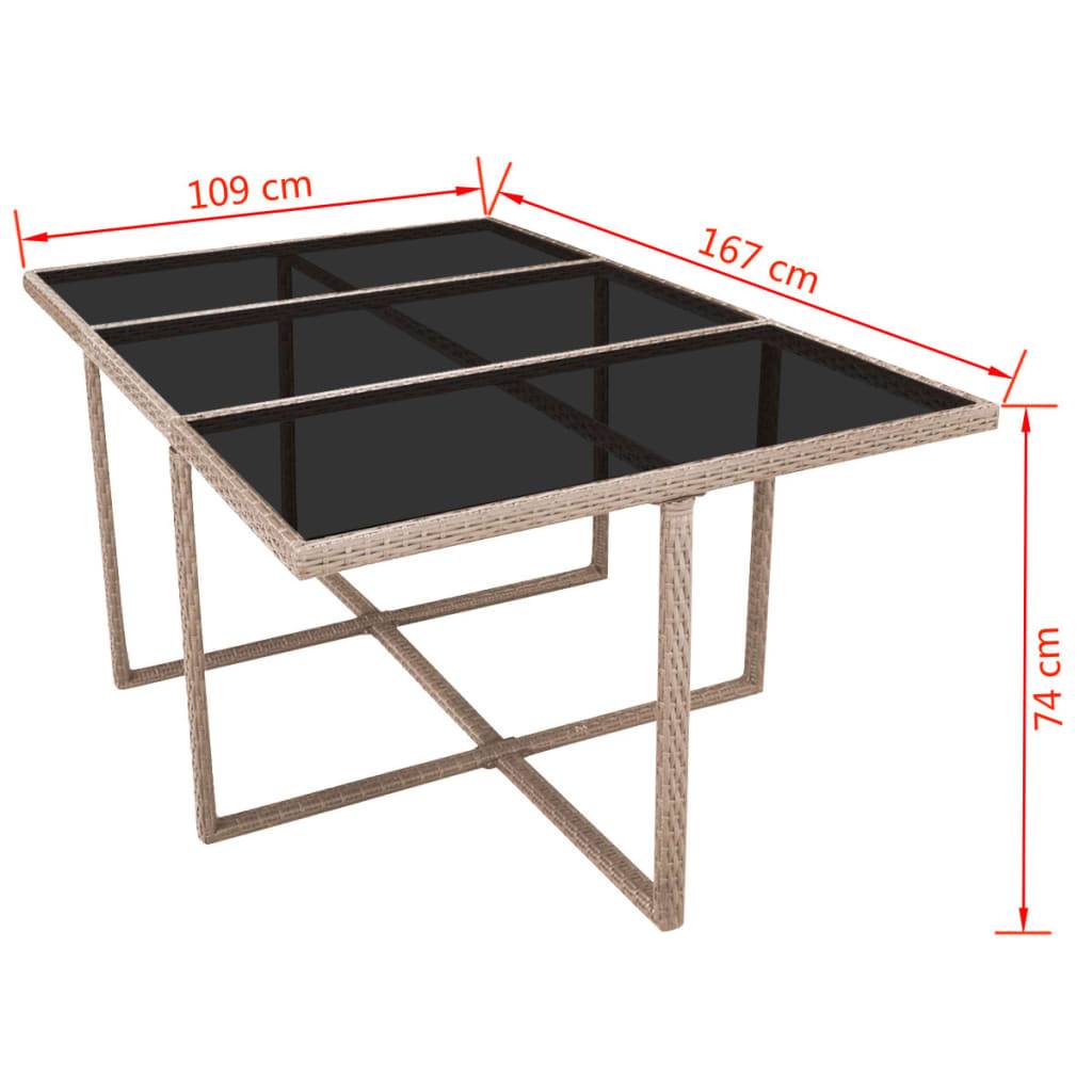 Vidaxl - Ensemble à manger d’extérieur et coussins 11 pcs Résine tressée vidaXL 42557 - Imagen 3