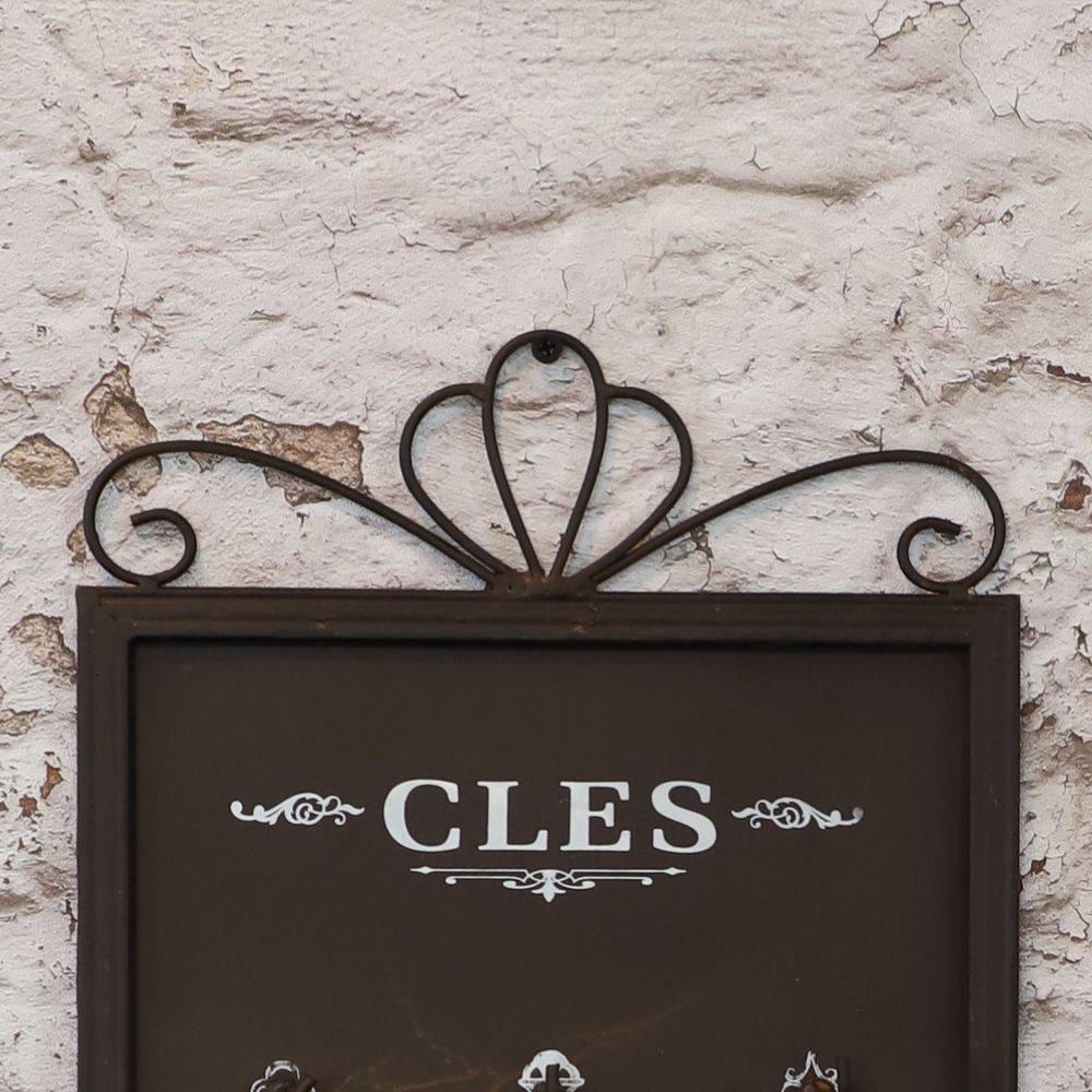 Chemin De Campagne - Porte boîte à clés clefs applique murale extérieur métal marron 42cm Chemin de campagne - Imagen 3