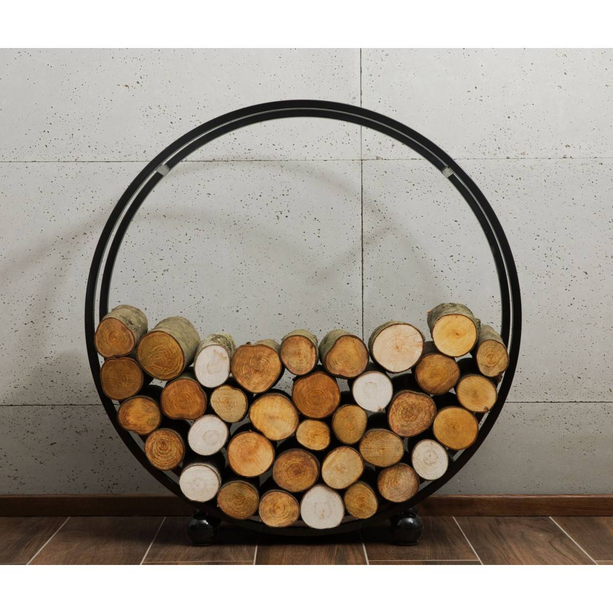 Divers - Porte-bûches 'DAISY' en acier pour bûches 20cm : Alliance parfaite entre fonctionnalité et esthétisme - Ø 100 cm - Imagen 2