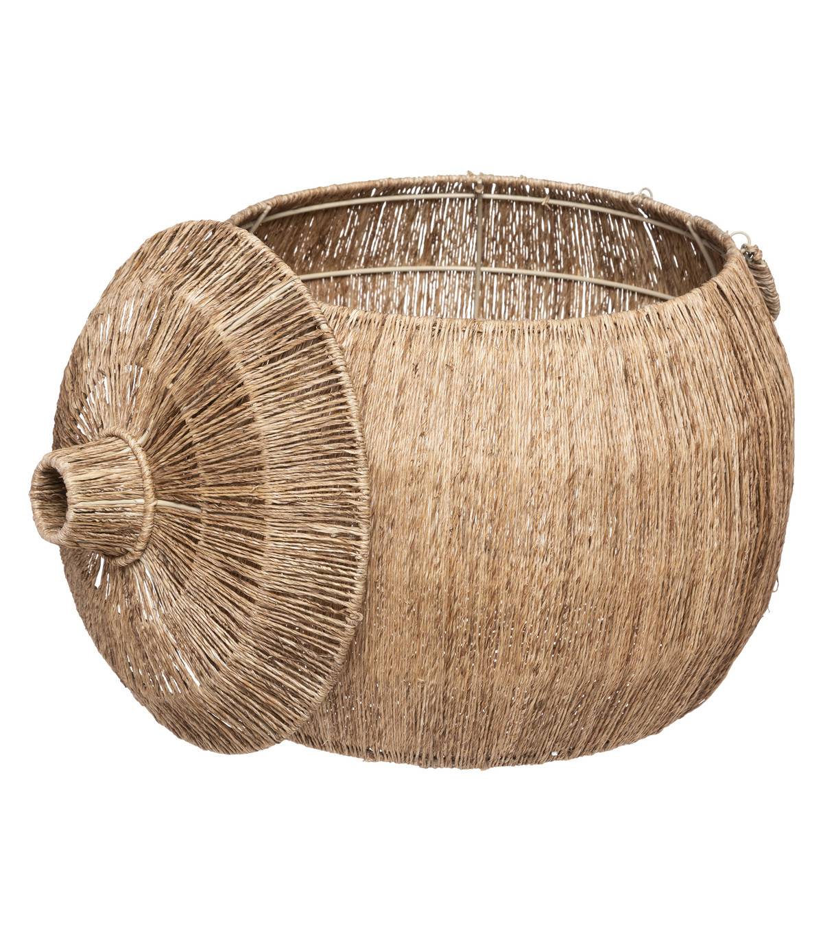 Set de 2 Paniers de rangement en Jute avec couvercle - Imagen 3