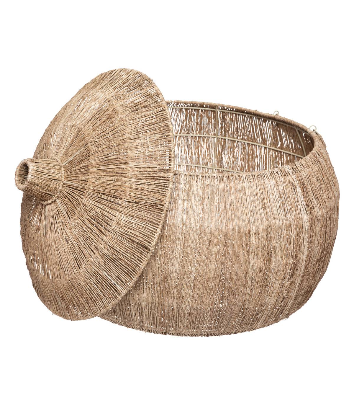 Set de 2 Paniers de rangement en Jute avec couvercle - Imagen 5