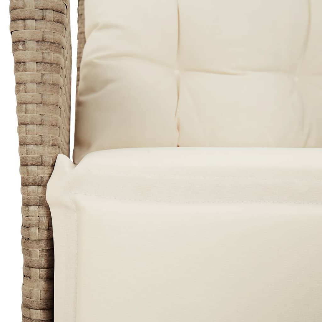 ComfortXL - Grand Salon de Jardin 4 Places Beige, Table Haute/Basse 110cm et 4 Fauteuils Relax en Résine Tressée – ComfortXL Outdoor Living - Image 7