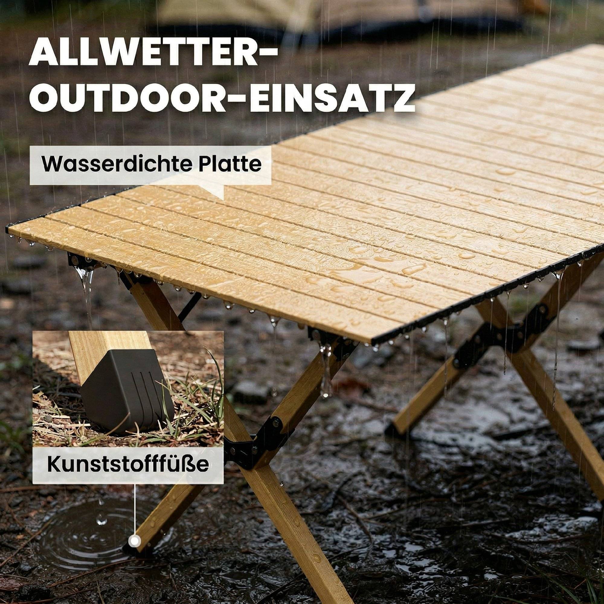 PANGIVO - Table de camping pliante aluminium aspect bois 117 x 60 x 44 cm - PANGIVO - Image 8