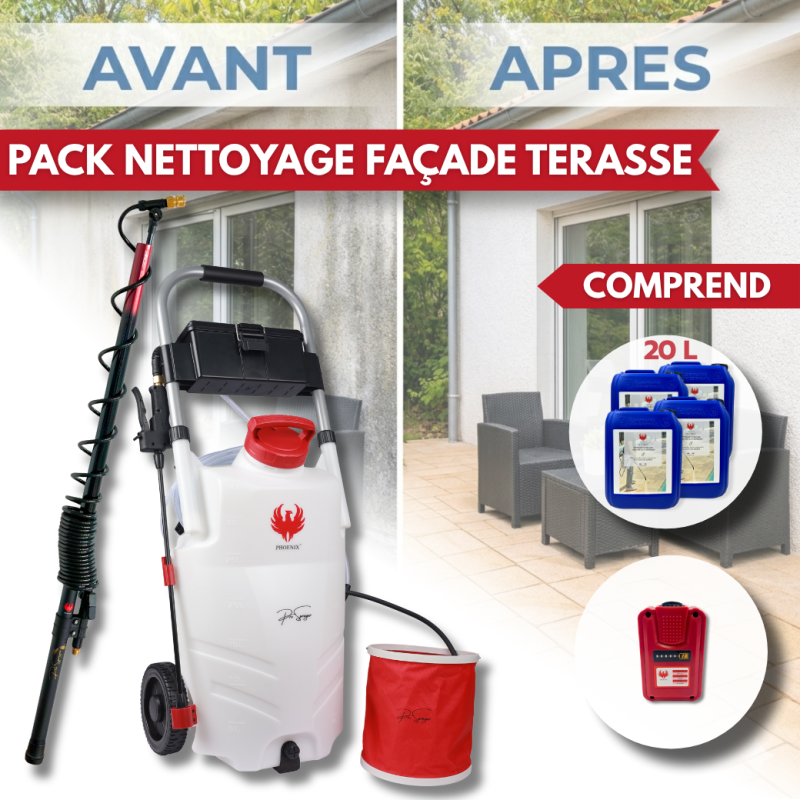 PRO SPRAYER EVO PHOENIX 1 BAT 5,10 OU 20L NET'PRO + perche télescopique EVO 5.4 m - 20 L