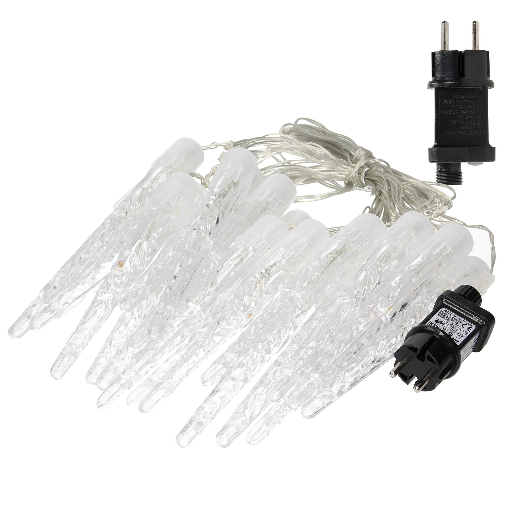 Guirlande lumineuse 40 LEDs stalactites de glace blanc froid décoration de Noël - Image 2