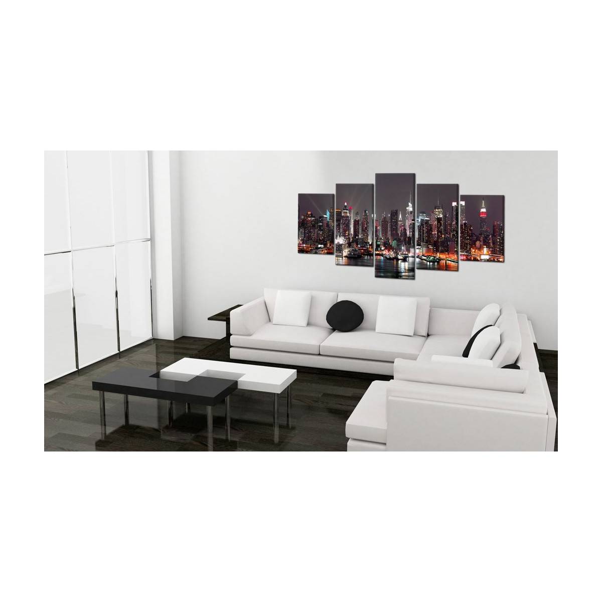 Tableau Imprimé "Manhattan de Nuit" 100x200cm - Image 2