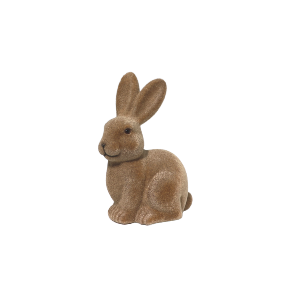 ~ Lapin en feutrine marron 15 x 12 x 23 cm Chemin de campagne - Imagen 1