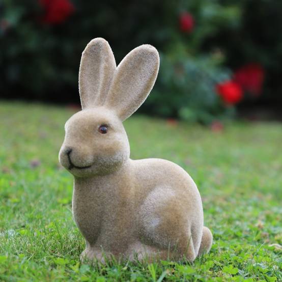 ~ Lapin en feutrine marron 15 x 12 x 23 cm Chemin de campagne - Imagen 3