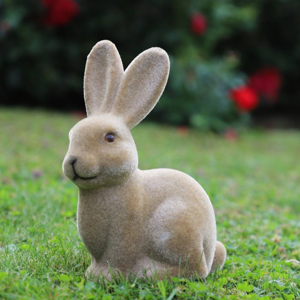 ~ Lapin en feutrine marron 15 x 12 x 23 cm Chemin de campagne - Imagen 3