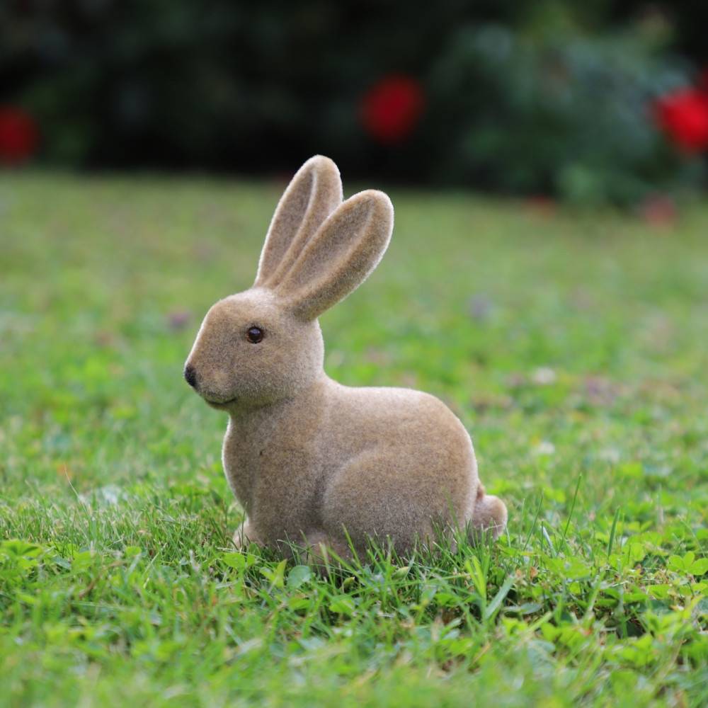 ~ Lapin en feutrine marron 15 x 12 x 23 cm Chemin de campagne - Imagen 6