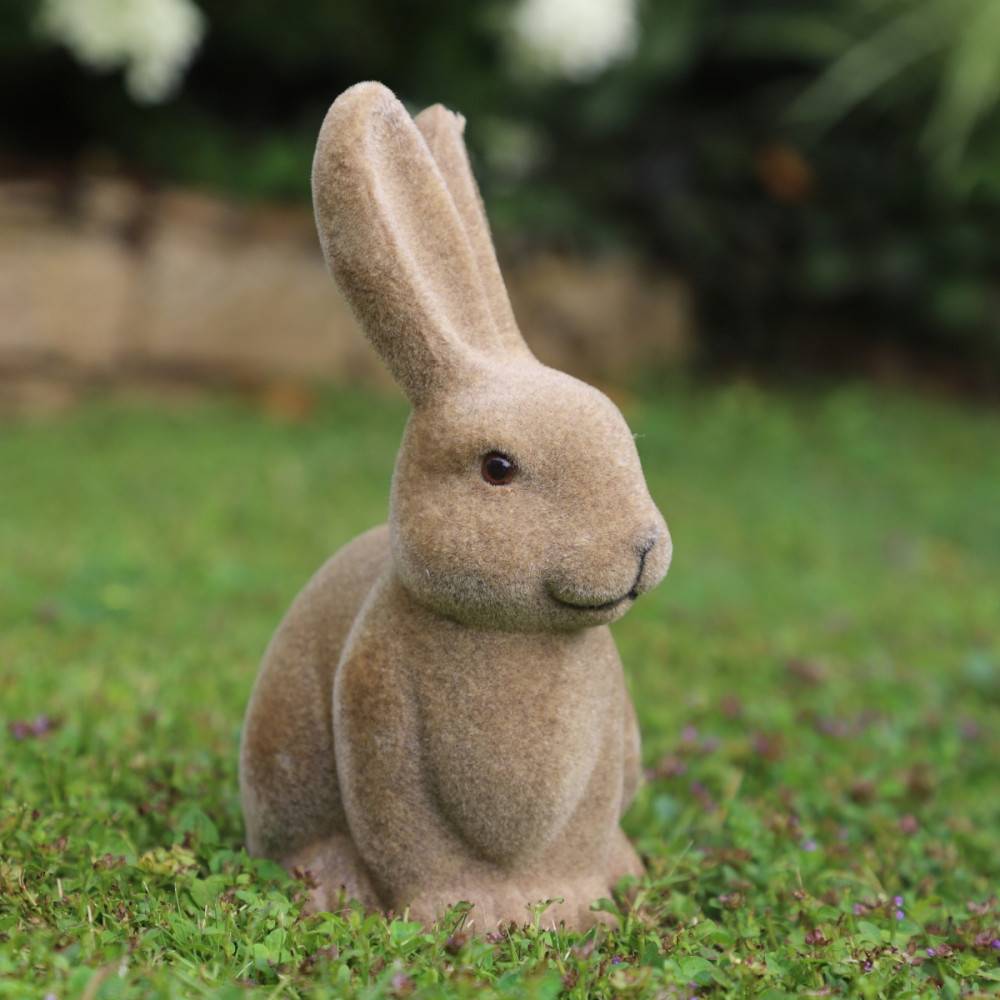 ~ Lapin en feutrine marron 15 x 12 x 23 cm Chemin de campagne - Imagen 7