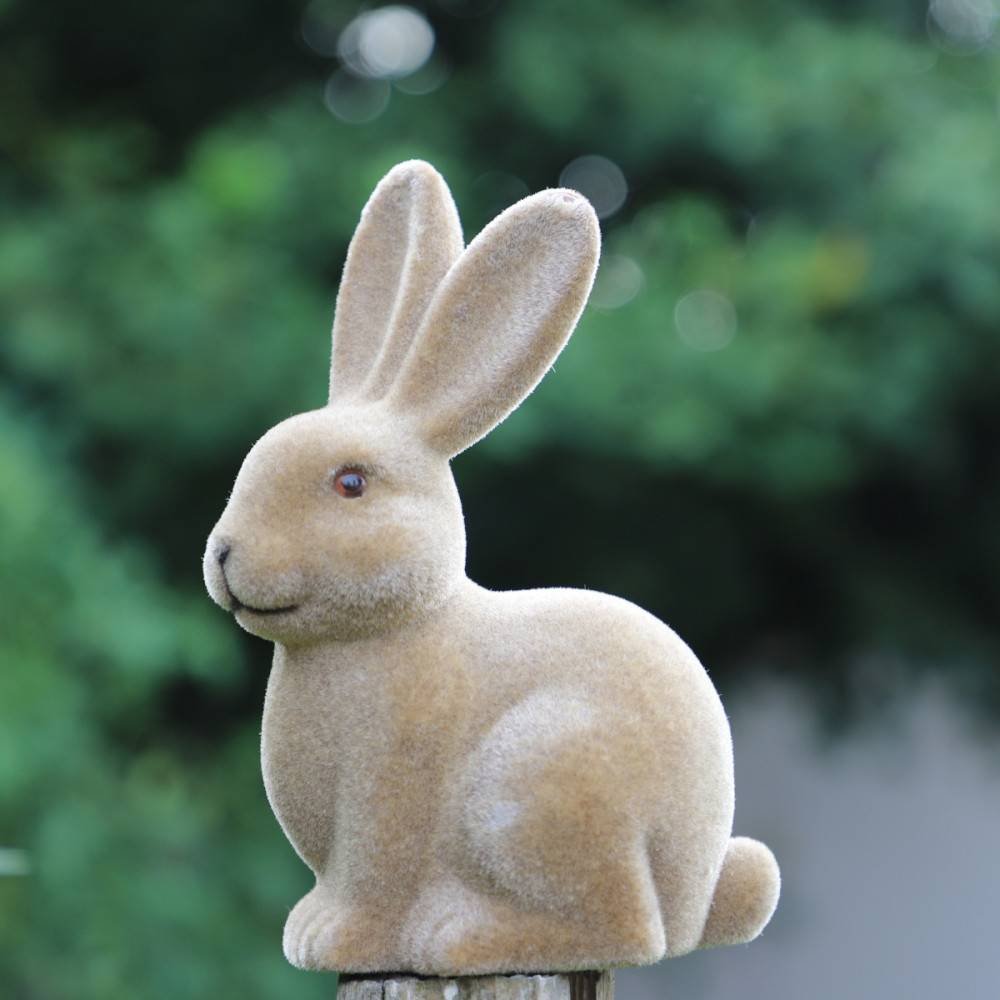~ Lapin en feutrine marron 15 x 12 x 23 cm Chemin de campagne - Imagen 4