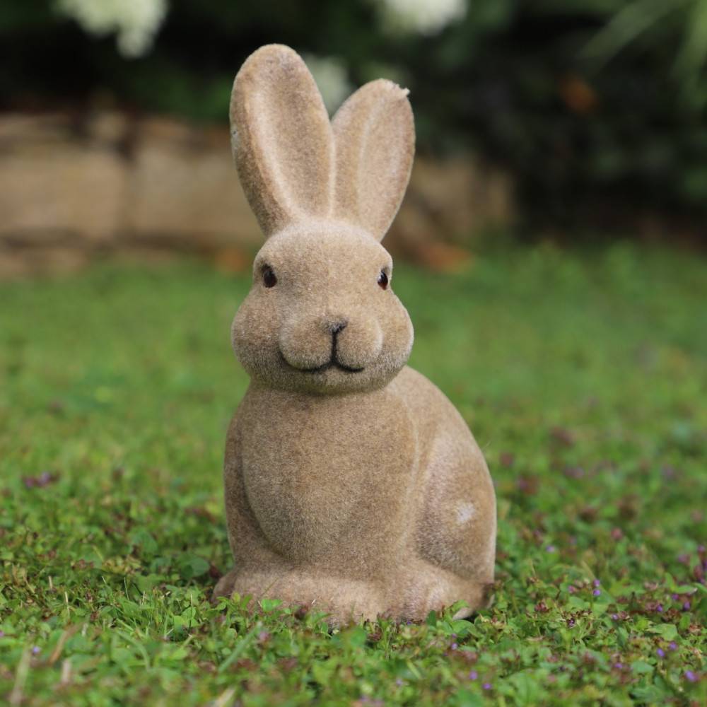 ~ Lapin en feutrine marron 15 x 12 x 23 cm Chemin de campagne - Imagen 5