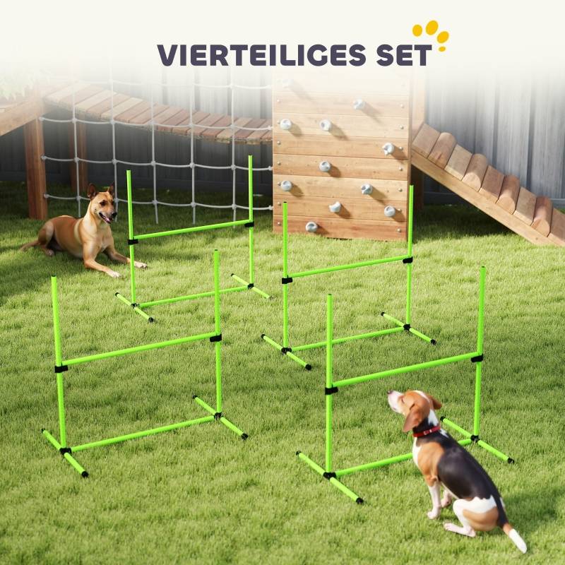 Haies D'Entraînement Agility Chien 5 Barres - Obstacle Polyvalent Chien Cheval Et Sport - Avec Sac Rangement
