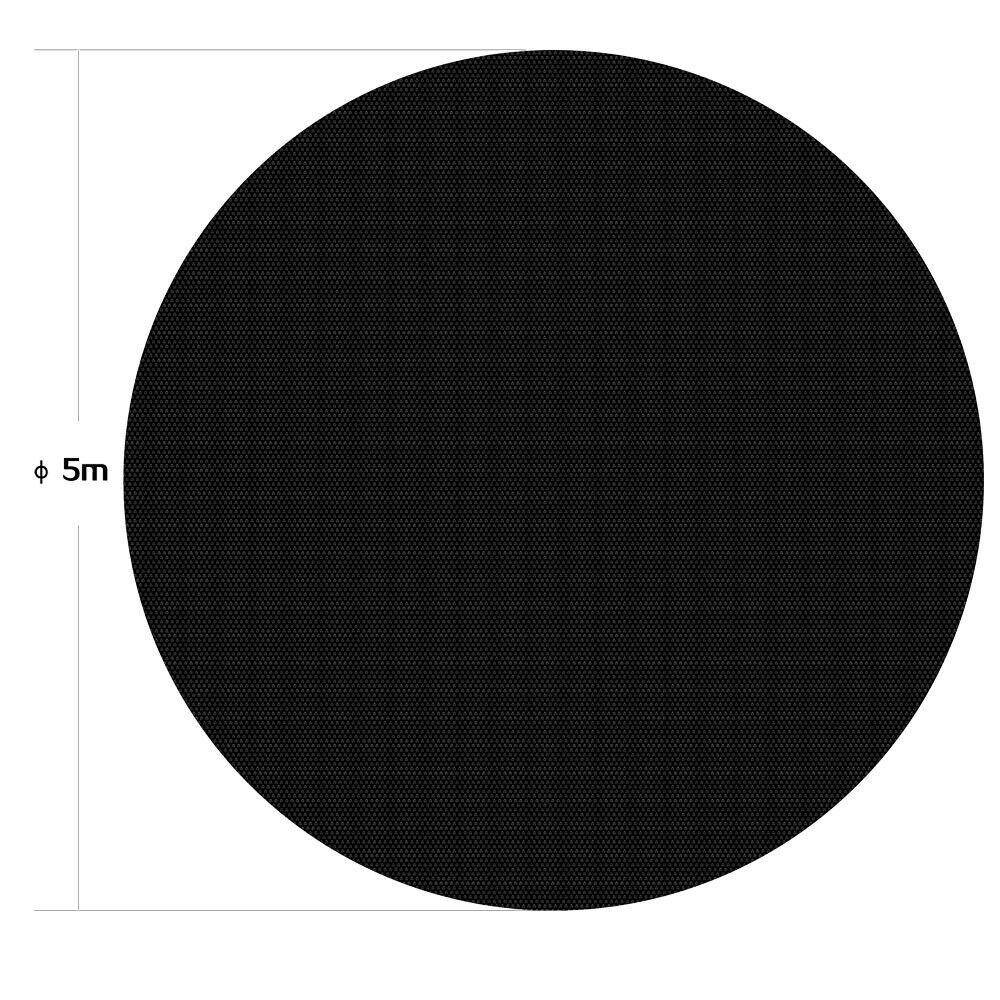 Helloshop26 - Bâche à bulles ronde ø 5 m PE 400µ couverture de piscine solaire chauffage bassin noir - Imagen 1