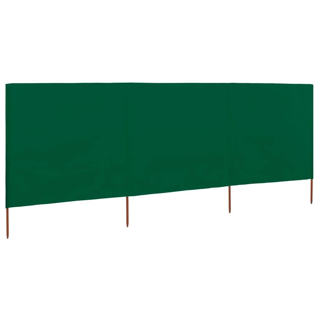 Helloshop26 - Brises-vue paravent 3 panneau x tissu 400 x 160 cm vert - Imagen 2