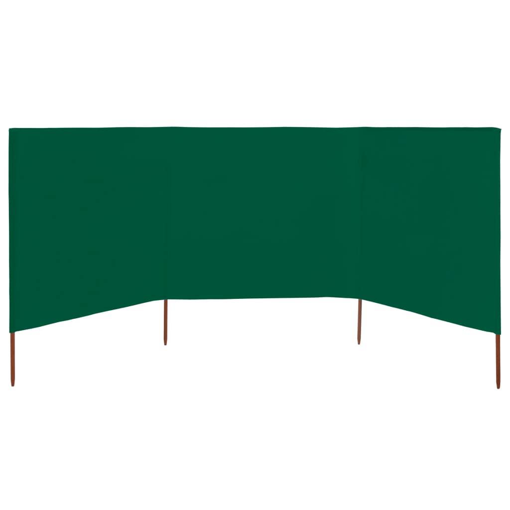 Helloshop26 - Brises-vue paravent 3 panneau x tissu 400 x 160 cm vert - Imagen 3