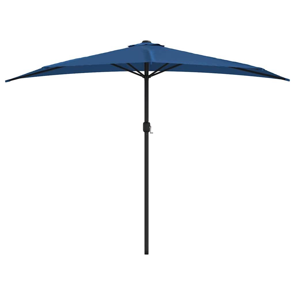 Vidaxl - Parasol de balcon avec mât en aluminium Bleu 300x155x223cm Demi vidaXL 312505 - Imagen 4