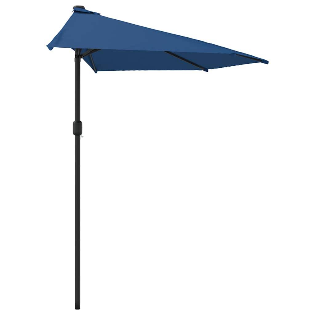Vidaxl - Parasol de balcon avec mât en aluminium Bleu 300x155x223cm Demi vidaXL 312505 - Imagen 5