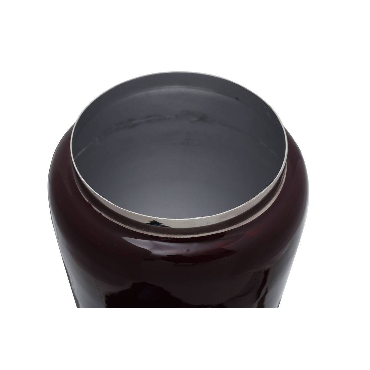 Vase Rond Design "Veronika" 24cm Violet & Argent - Image 2