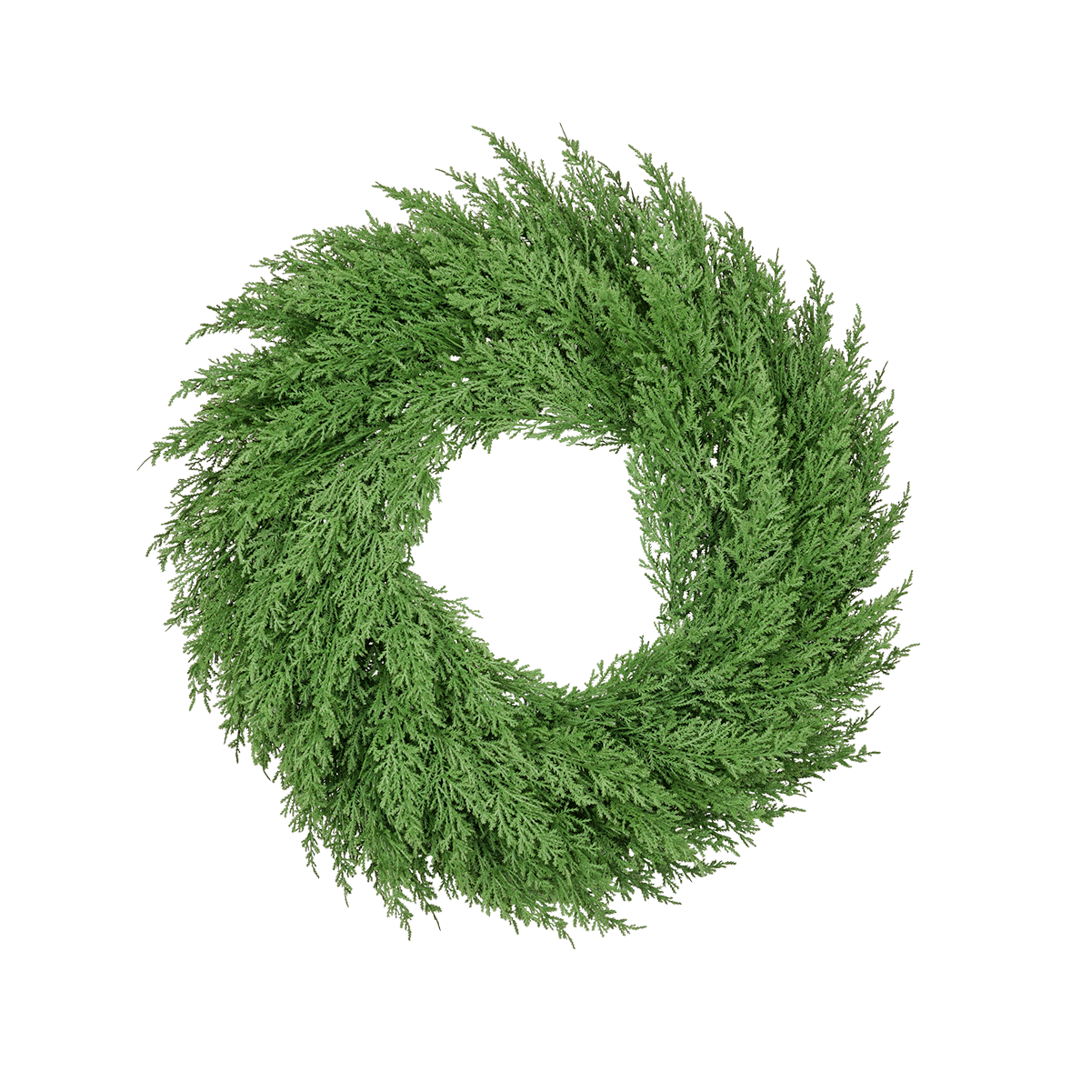 Couronne de Noël artificielle Ø60 cm - style cyprès - Little Grove - Image 1