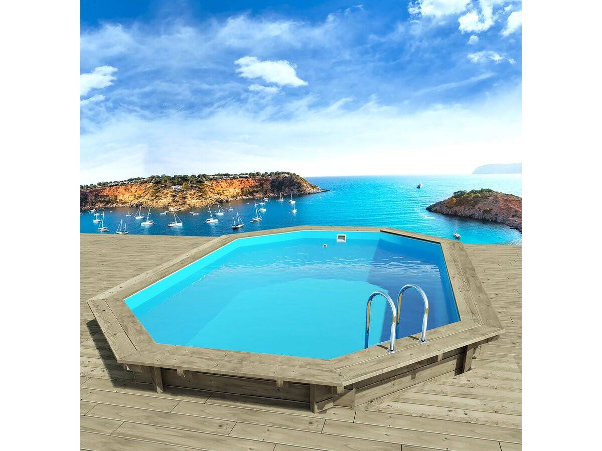 Piscine Bois " Miami 120  " - 4.86 X 3.36 X 1.20 M + Pompe à Chaleur  3.5 Kw/h -habitat Et Jardin - Image 3