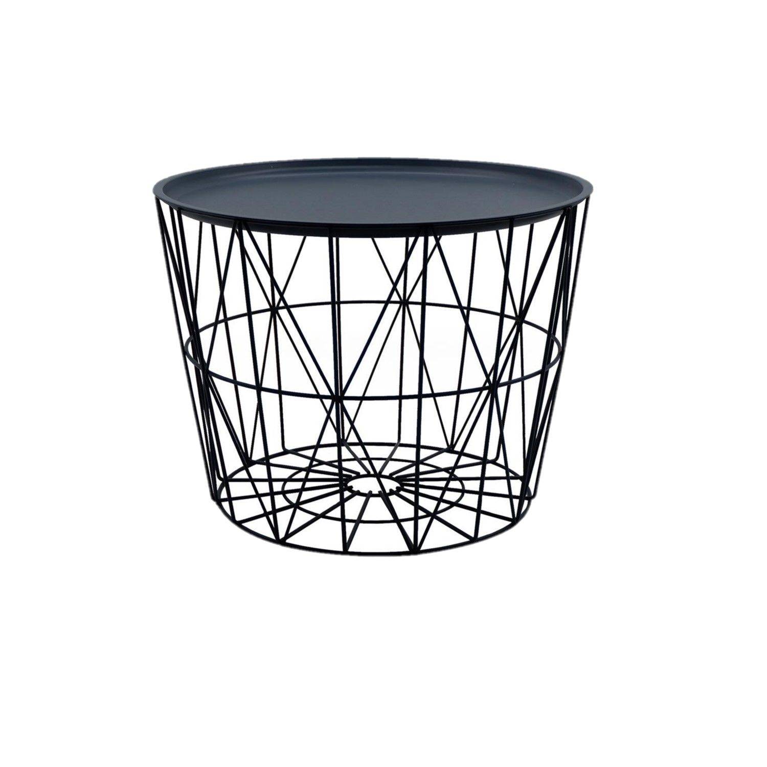 Sans Marque - Table filaire d'extérieur métal - Diam 50 cm - Gris - Imagen 1